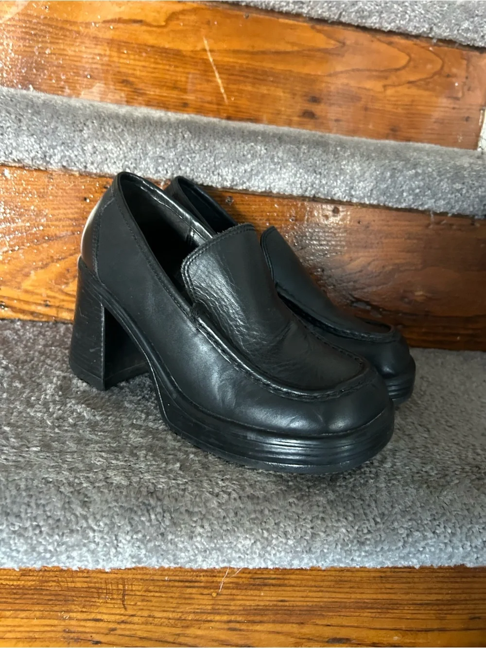 Vtg 90's Y2K Steve Madden Chunky Platform Oxford Heels
